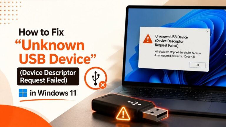 Fix Unknown USB Device in Windows 11