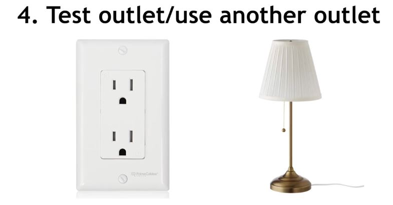 Testing a different power outlet for Android phone charging