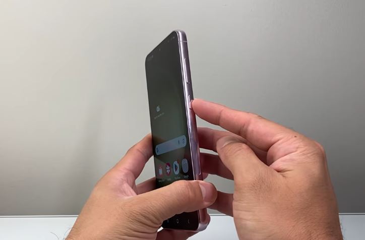 Locating the Power button and Volume Down button on an Android phone