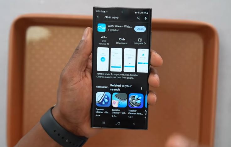 Clear Wave app installed and ready to open from the Google Play Store